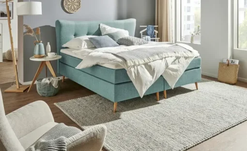 Boxspringbett Ferill | Petrol, 140 cm | Möbel Höffner