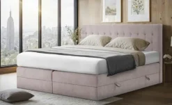 Boxspringbett mit Bettkasten Barcelona | Rosé, 140 cm