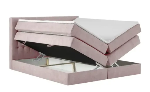 Boxspringbett mit Bettkasten Barcelona | Rosé, 140 cm