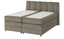 Boxspringbett mit Bettkasten Claire | Taupe, 140 cm
