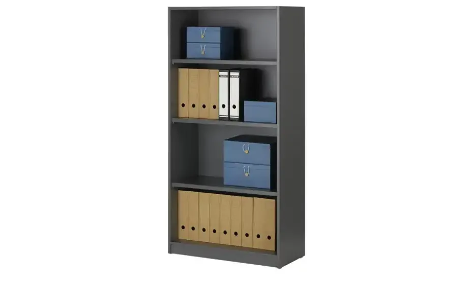Büroregal SOLIDLine | Graphit, 80 cm | Möbel Höffner