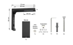 buchheister Universal Wandträger Level | 9,5 cm, 7,1 cm