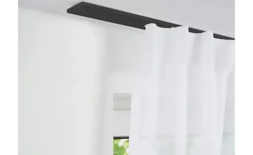 buchheister Vorhangschiene Level 2-Lauf | 200 cm, Schwarz