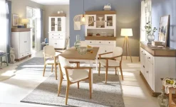 Buffet aus Massivholz Fehmarn | Eiche (Nachbildung), Weiß