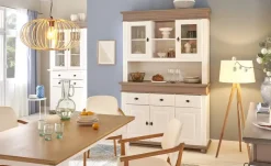 Buffet aus Massivholz Fehmarn | Eiche (Nachbildung), Weiß