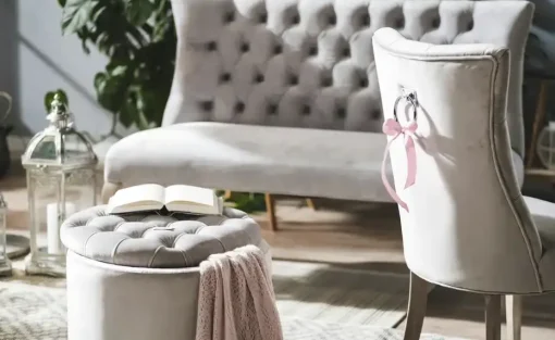 Collection by citamaass Samt-Polsterbank Felicita | Grau