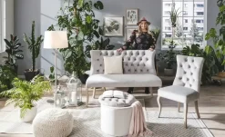 Collection by citamaass Samt-Polsterbank Felicita | Grau