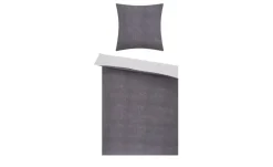 como Biber Bettwäsche Woolen texture | 135x200 cm, 80x80 cm, Grau