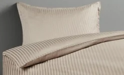 como Damast-Bettwäsche | 155x220 cm, 80x80 cm, Taupe