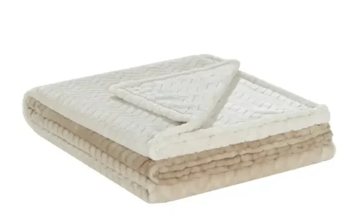 como Fleecedecke Zopf Verlauf | Beige, Creme | Höffner