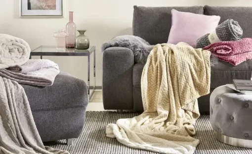 como Fleecedecke Zopf Verlauf | Beige, Creme | Höffner