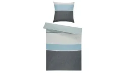 Como Green Mako-Satin Bettwäsche | Blau, Grau | Höffner