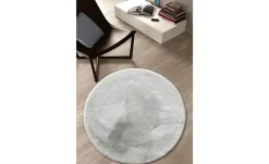 como Hochflorteppich Bunny | Ø 80 cm, silberfarben