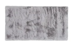como Hochflorteppich Bunny | 80x150 cm, silberfarben