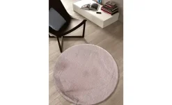 como Hochflorteppich Bunny | Ø 80 cm, Rosé | Höffner