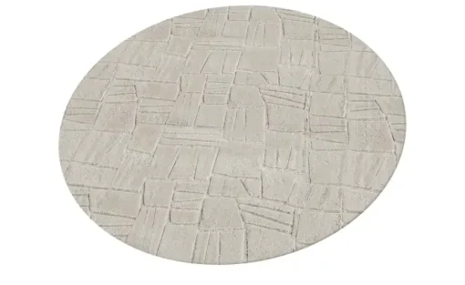 como Hochflorteppich Stone Soft | Taupe, Ø 160 cm