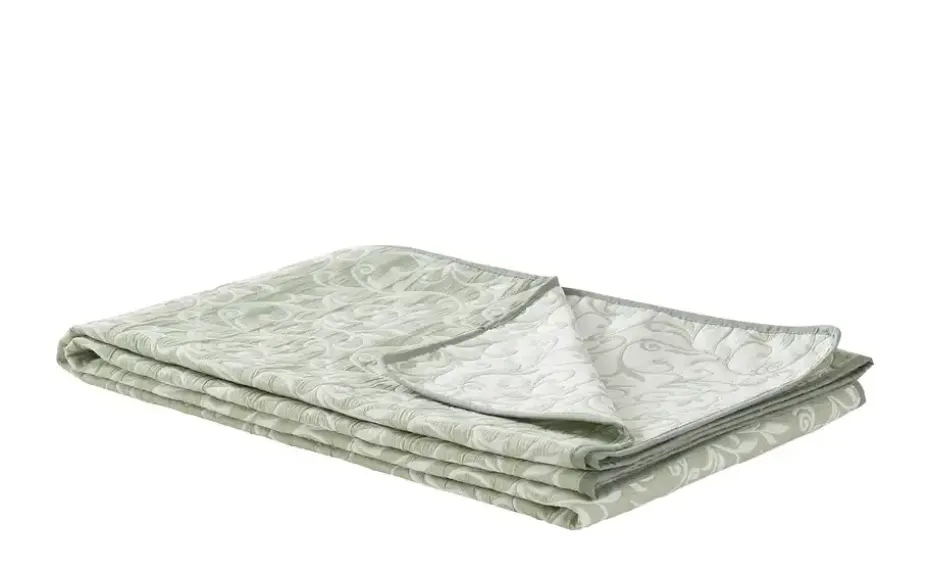 como Jacquard Tagesdecke Floral | Mintgrün, 160x250 cm
