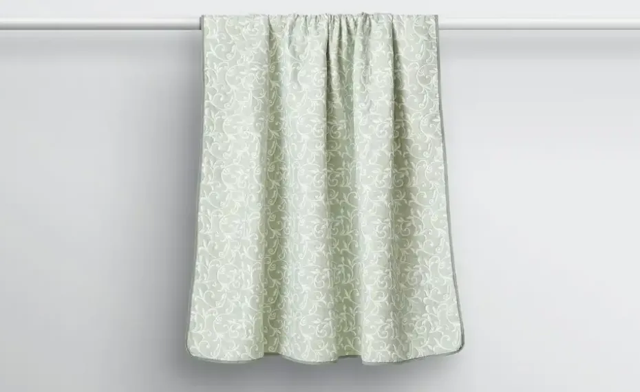 como Jacquard Tagesdecke Floral | Mintgrün, 160x250 cm