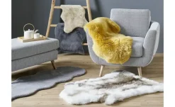 como Kunstfell mit weichem Rücken Doppelfell Bunny-Soft | Grau