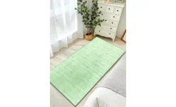 como Kurzflorteppich Flat Beauty Uni | Grün, 80x150 cm