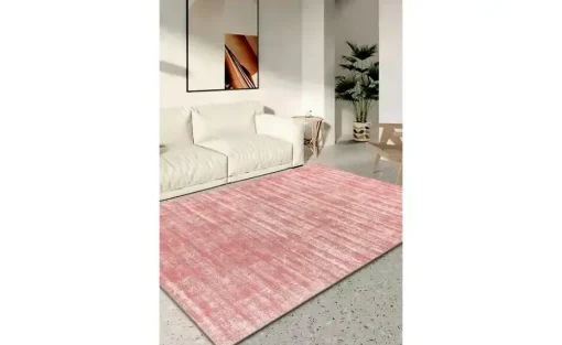 como Kurzflorteppich Flat Beauty Uni | Rosé, 160x230 cm