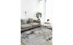 como Kurzflorteppich Velvet | Silbergrau, Grau, 200x300 cm