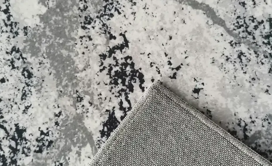 como Kurzflorteppich Velvet | Silbergrau, Schwarz, 80x150 cm