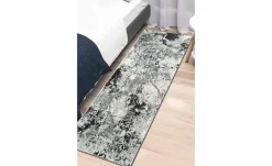 como Kurzflorteppich Velvet | Silbergrau, Grau, 66x200 cm