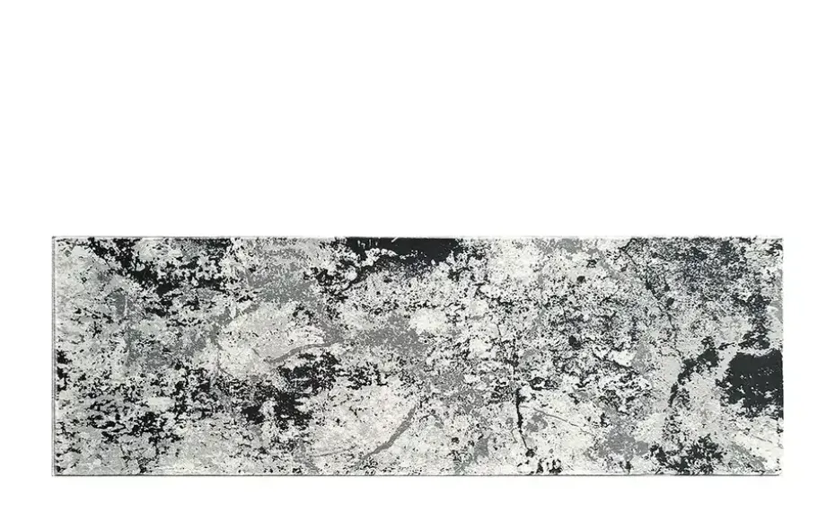 como Kurzflorteppich Velvet | Silbergrau, Grau, 66x200 cm
