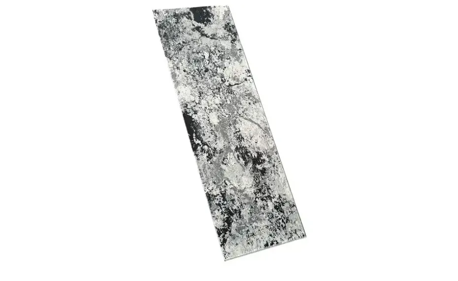 como Kurzflorteppich Velvet | Silbergrau, Grau, 66x200 cm
