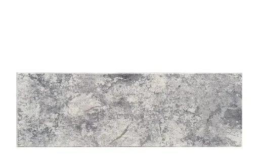 como Kurzflorteppich Velvet | Silbergrau, 66x200 cm