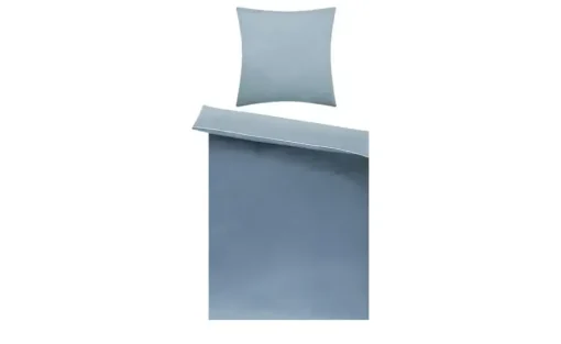 como Satin Wende-Bettwäsche Satin Piping | Petrol, 135x200 cm, 80x80 cm
