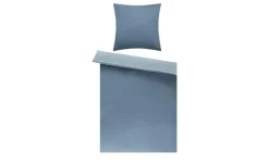 como Satin Wende-Bettwäsche Satin Piping | Petrol, 135x200 cm, 80x80 cm
