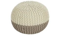 como Strickpouf | silberfarben, Taupe | Möbel Höffner