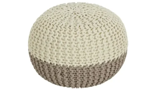 como Strickpouf | silberfarben, Taupe | Möbel Höffner
