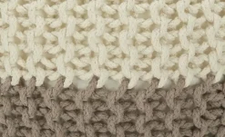 como Strickpouf | silberfarben, Taupe | Möbel Höffner