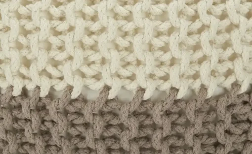 como Strickpouf | silberfarben, Taupe | Möbel Höffner
