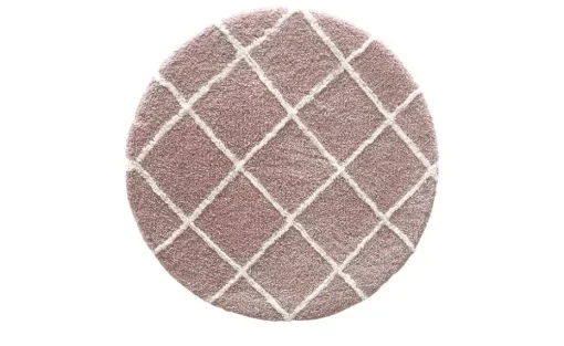 como Tuft-Teppich Mesh | Rosé, Beige, 80x80 cm
