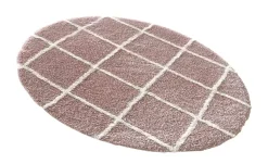 como Tuft-Teppich Mesh | Rosé, Beige, 80x80 cm