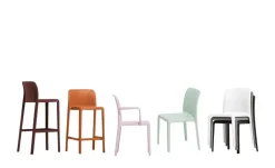 Connubia Barhocker  stapelbar Bayo | Bordeauxrot, 76 cm
