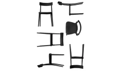 Connubia Stuhl  stapelbar Argo | Schwarz | Höffner