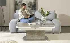 Couch- und Esstisch höhenverstellbar und ausziehbar Sizilien