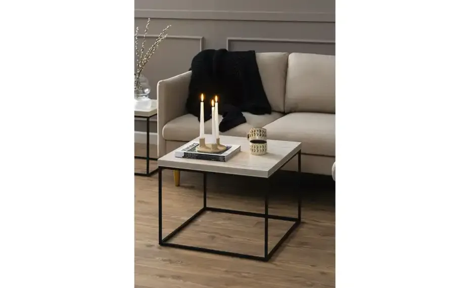 Couchtisch Campalto | Travertinoptik, Sand, 40 cm