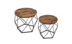 Couchtisch 2er-Set Spargi | 50x50, Farbe Gestell: Schwarz