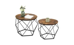 Couchtisch 2er-Set Spargi | 50x50, Farbe Gestell: Schwarz