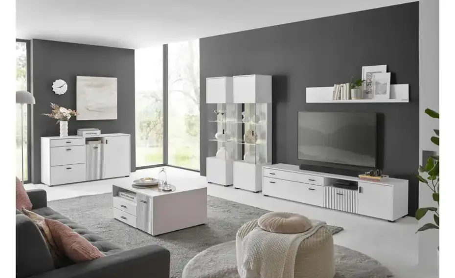 Couchtisch Hudson | Weiß, Schwarz | Möbel Höffner