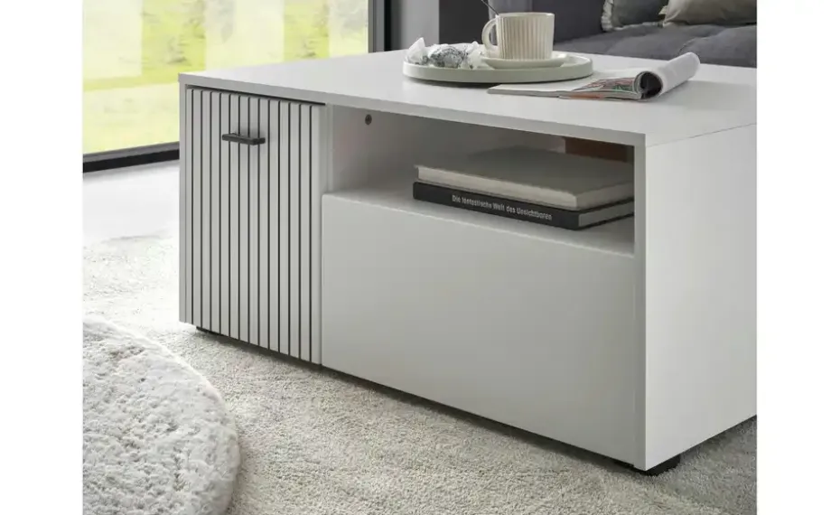 Couchtisch Hudson | Weiß, Schwarz | Möbel Höffner
