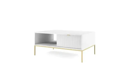 Couchtisch Nova | Weiß, Goldfarben | Möbel Höffner
