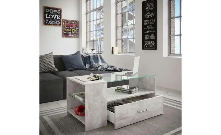 Couchtisch Tindala | Betonoptik | Möbel Höffner
