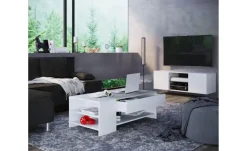Couchtisch Tindus | Betonoptik, Weiß | Möbel Höffner